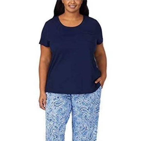 Carole Hochman Women's 4 Piece Pajama Set - Tank Top, Short Sleeve Top, Short - Picture 2 of 8